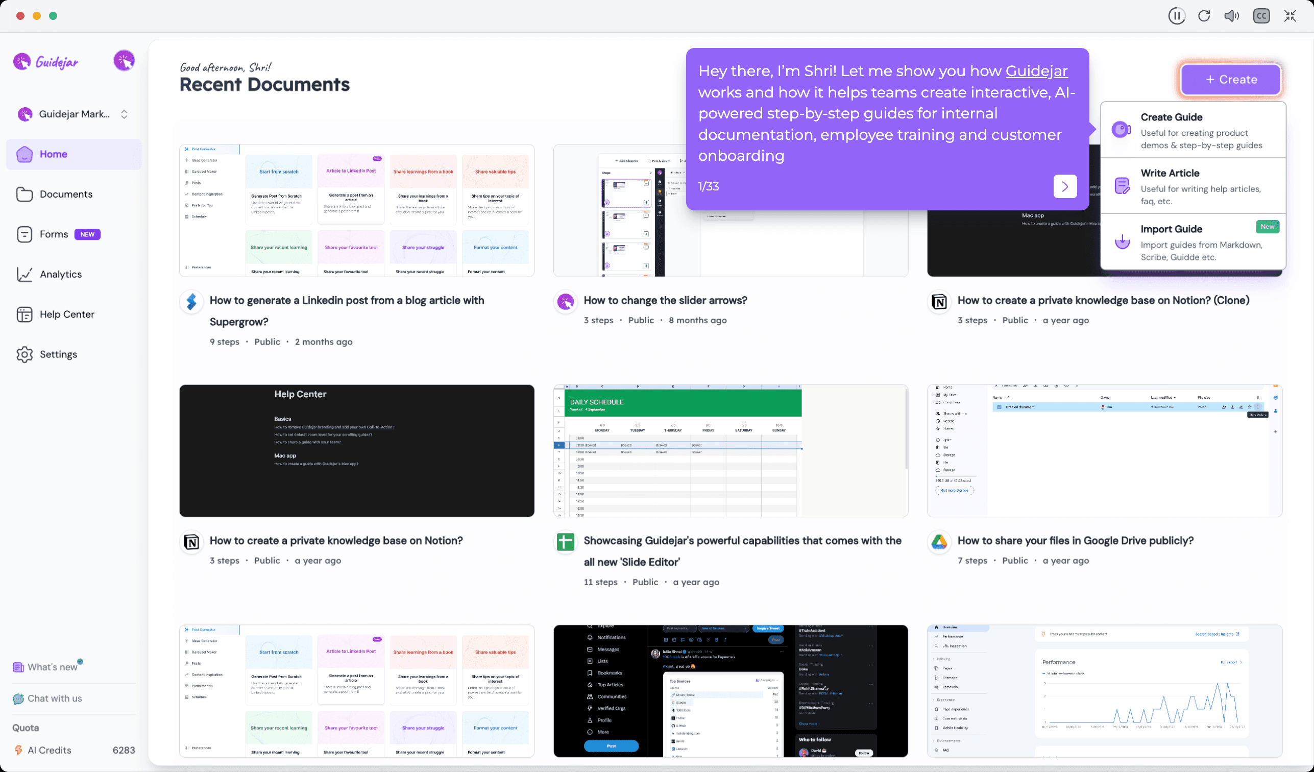 Interactive Walkthrough