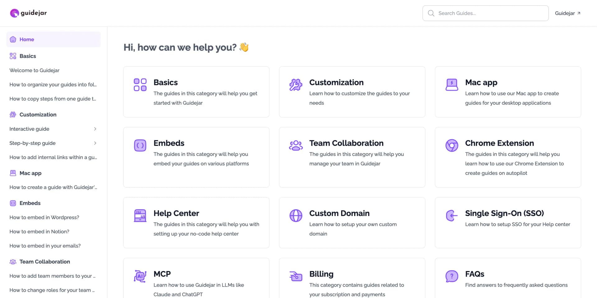 Documentation layout