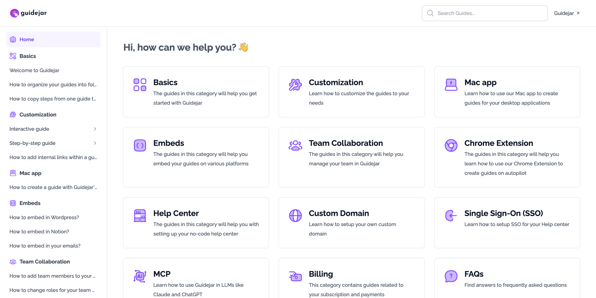 Documentation layout