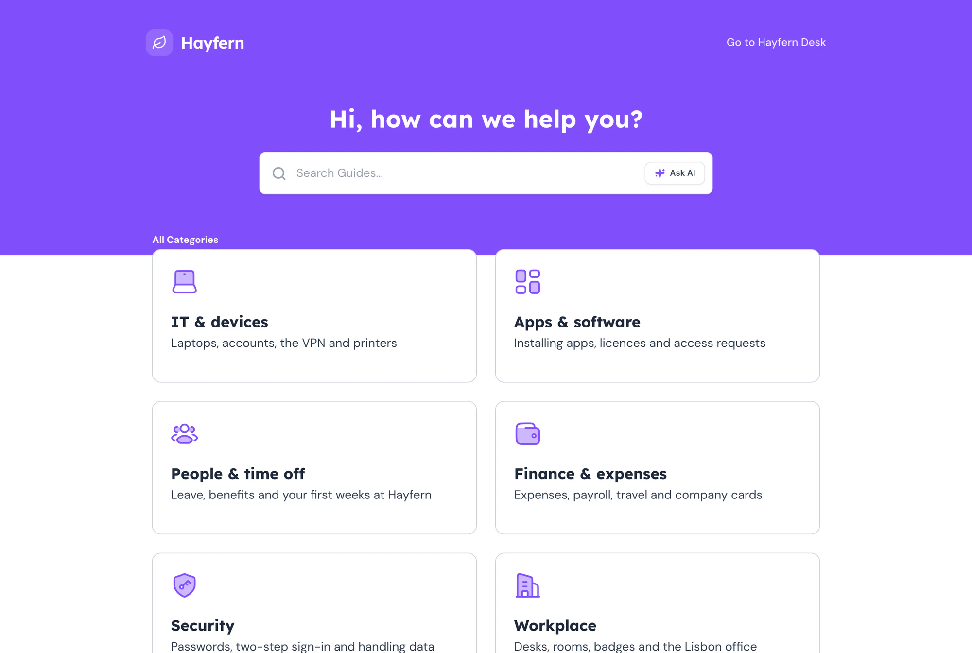 A company help center and guide built with Guidejar