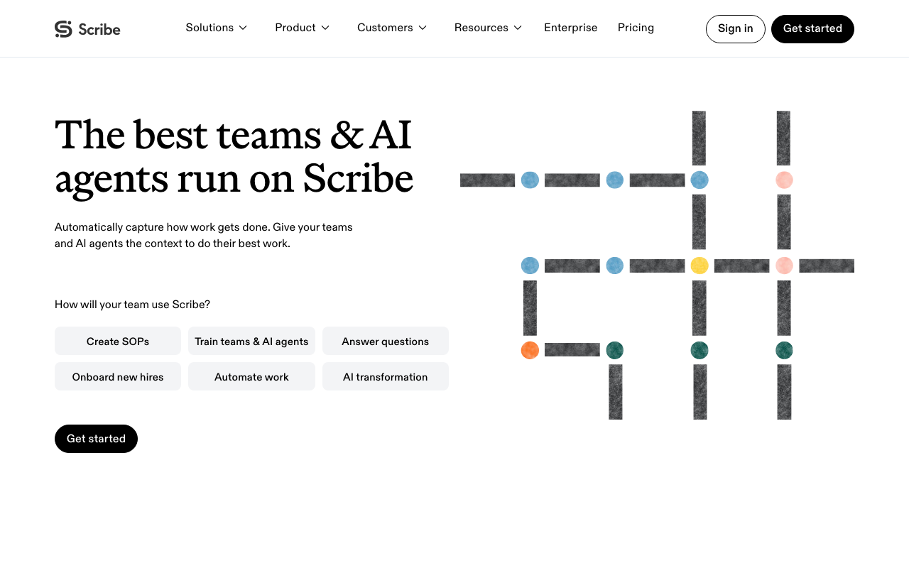 Scribe landing page
